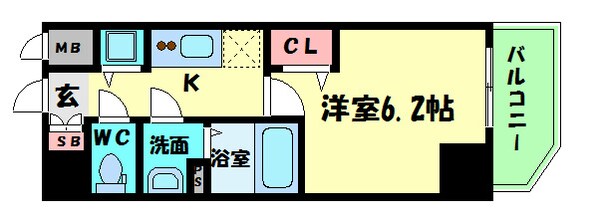 プレサンス北堀江　の物件間取画像